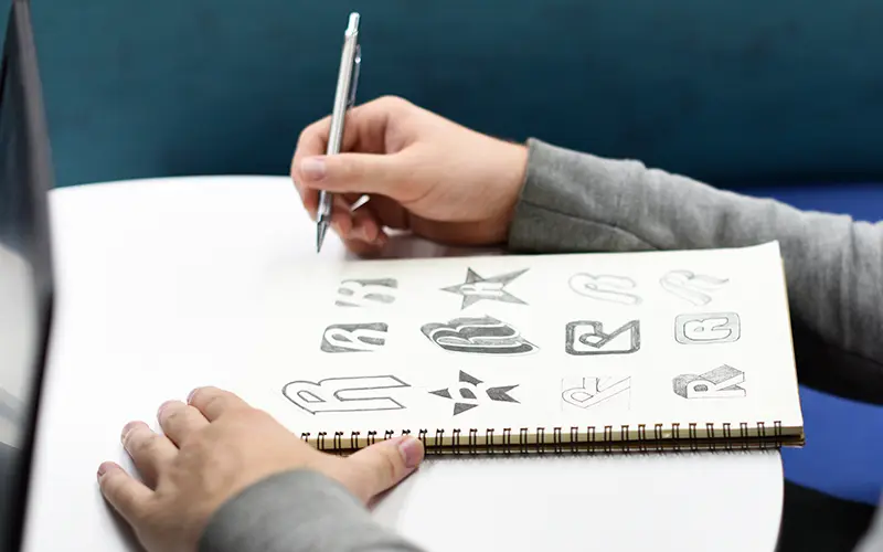 Logo design Sketch process