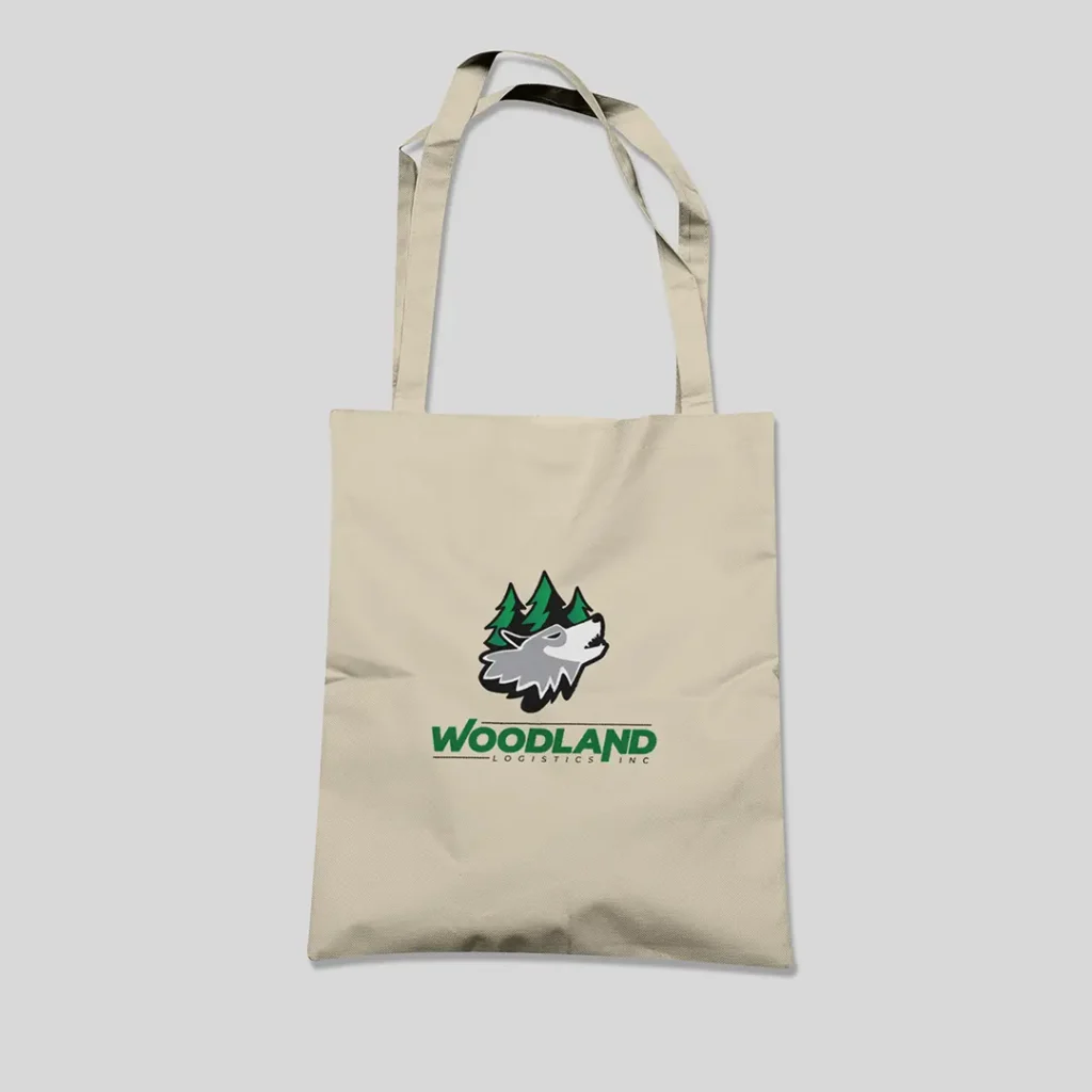 Woodland Logistics INC Logo design Bag Mockup