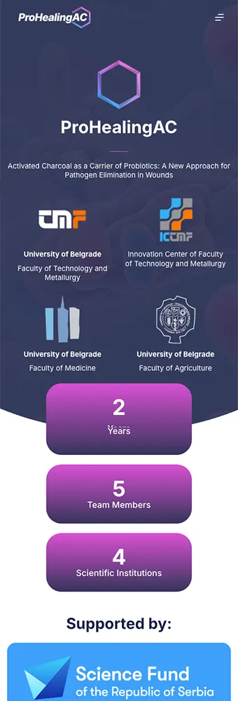 Mobile screenshot of the ProhealingAC website designed and developed by Strumark